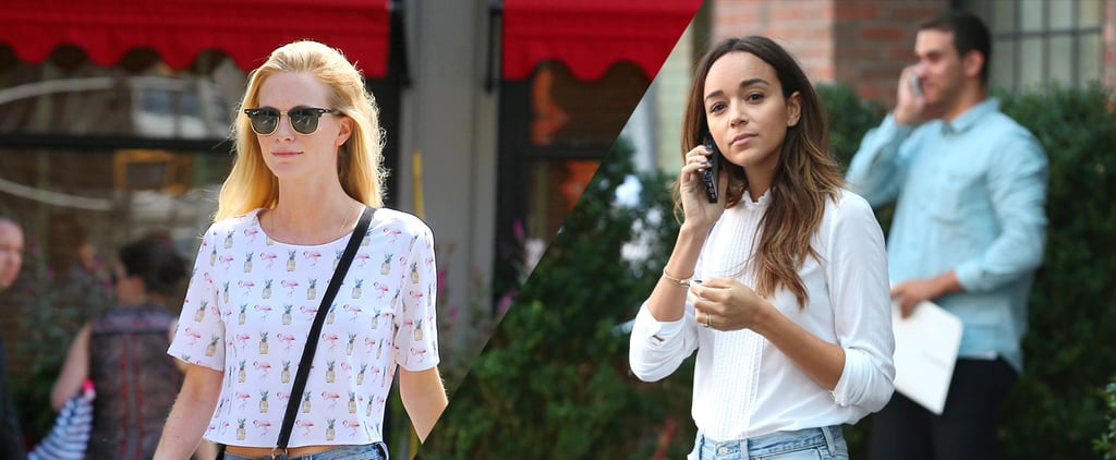 Poppy Delevingne and Ashley Madekwe in Denim Shorts