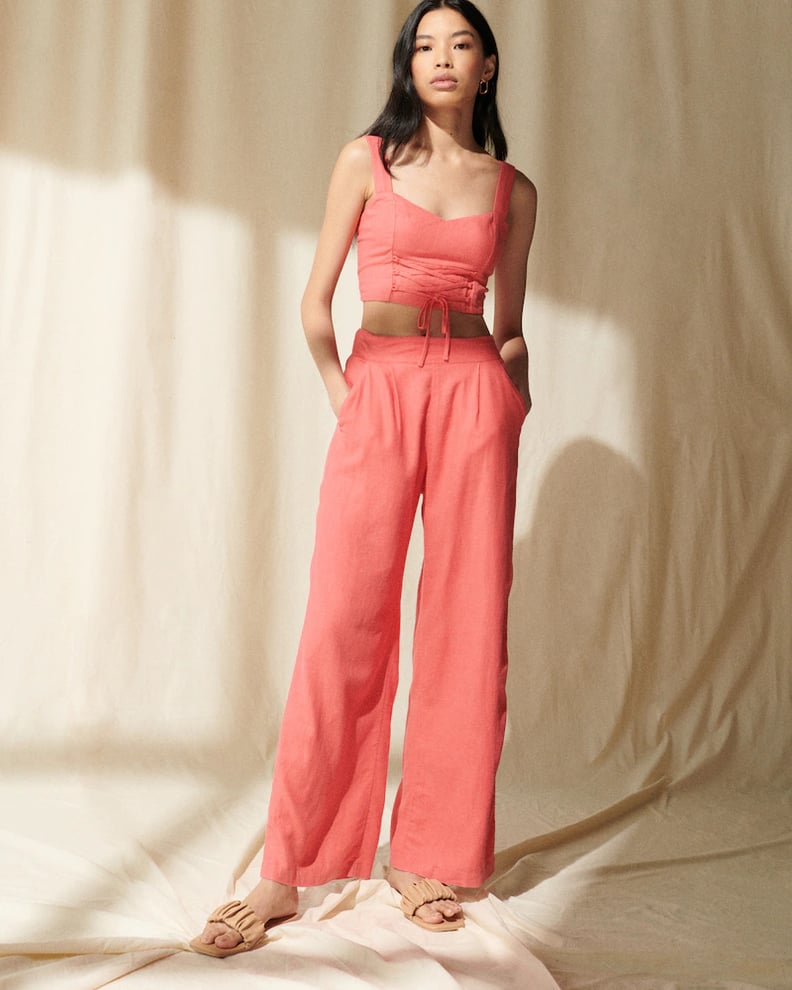 Best Pull-On Linen Pant: Abercrombie Linen-Blend Wide Leg Pants