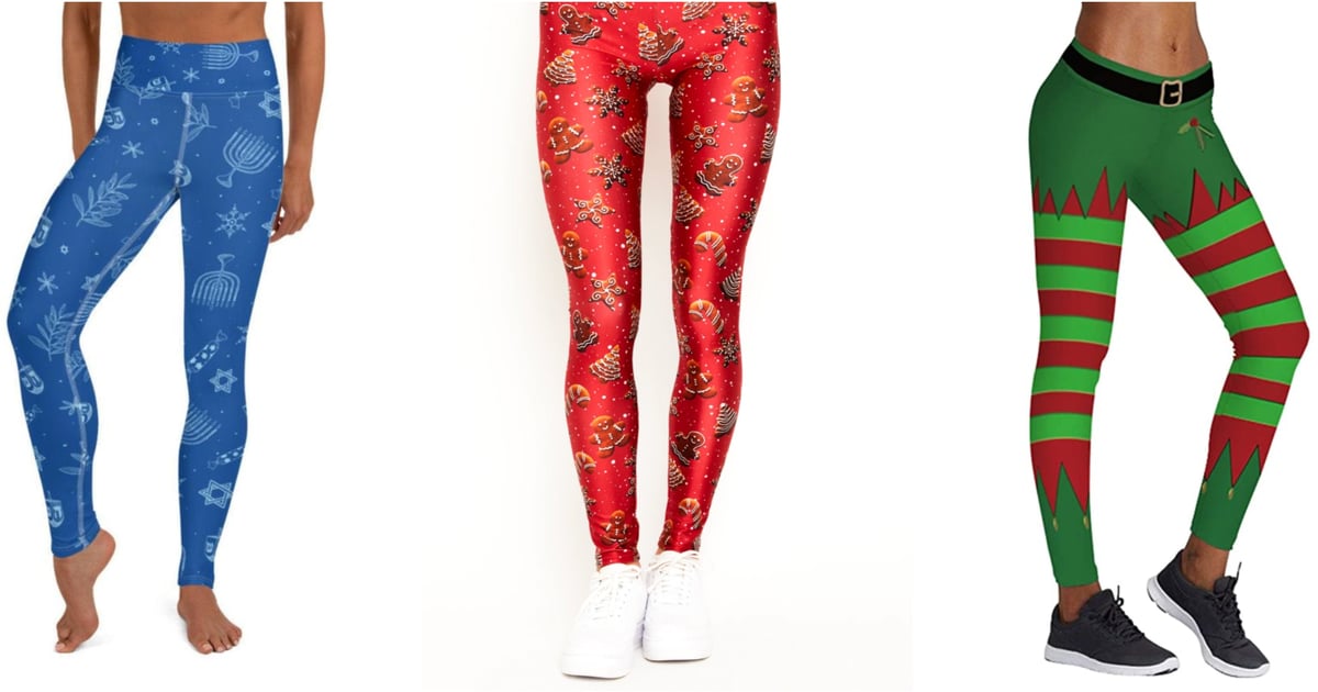 Reindeer, Snowflakes, Menorahs, and More - Shop These Patterned Holiday Leggings