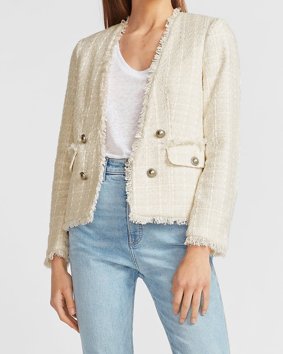 Express tweed clearance jacket