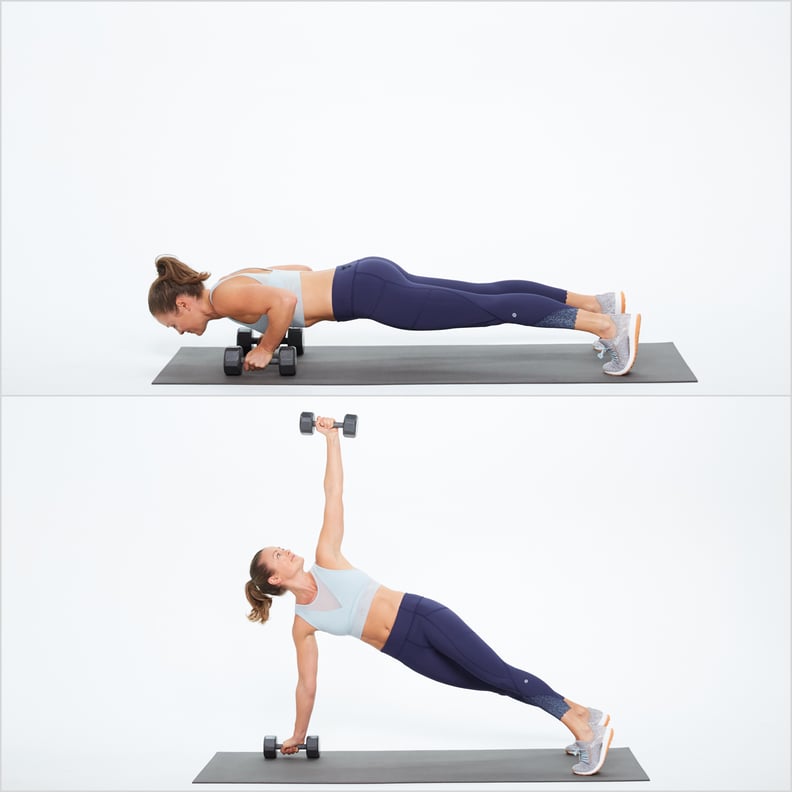 Dumbbell Exercise For Chest, Arms, and Shoulders: Push-Up and Rotate