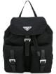 Prada Logo Plaque Nylon Backpack