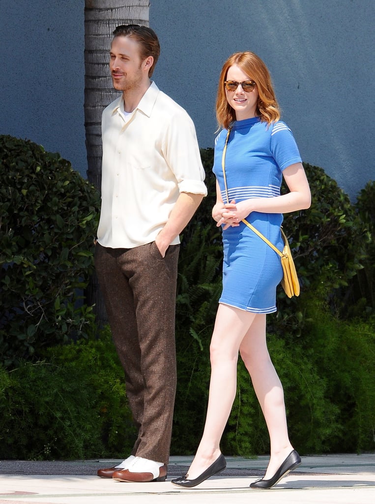Emma Stone and Ryan Gosling on Set Pictures