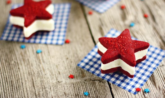 Red Velvet Ice Cream Sandwiches