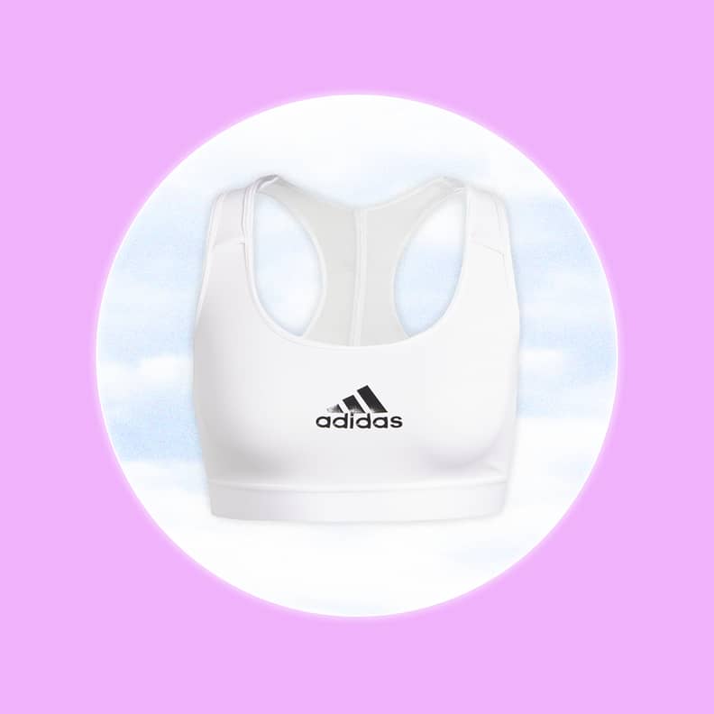Buy adidas Womens Don'T Ask Alphaskin Medium Support Sports Bra Signal  Pink/White