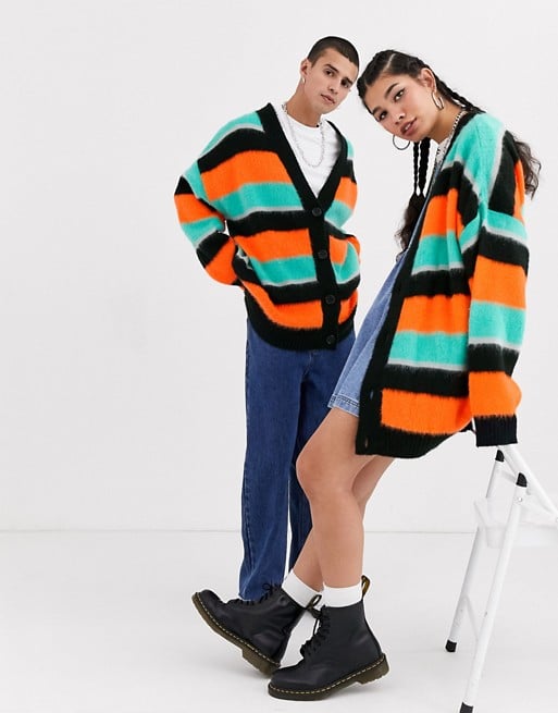 Collusion Unisex Oversized Stripe Cardigan