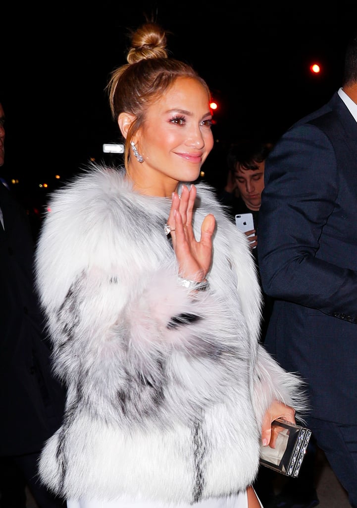 Jennifer Lopez White Elie Saab Dress at Second Act Afterparty