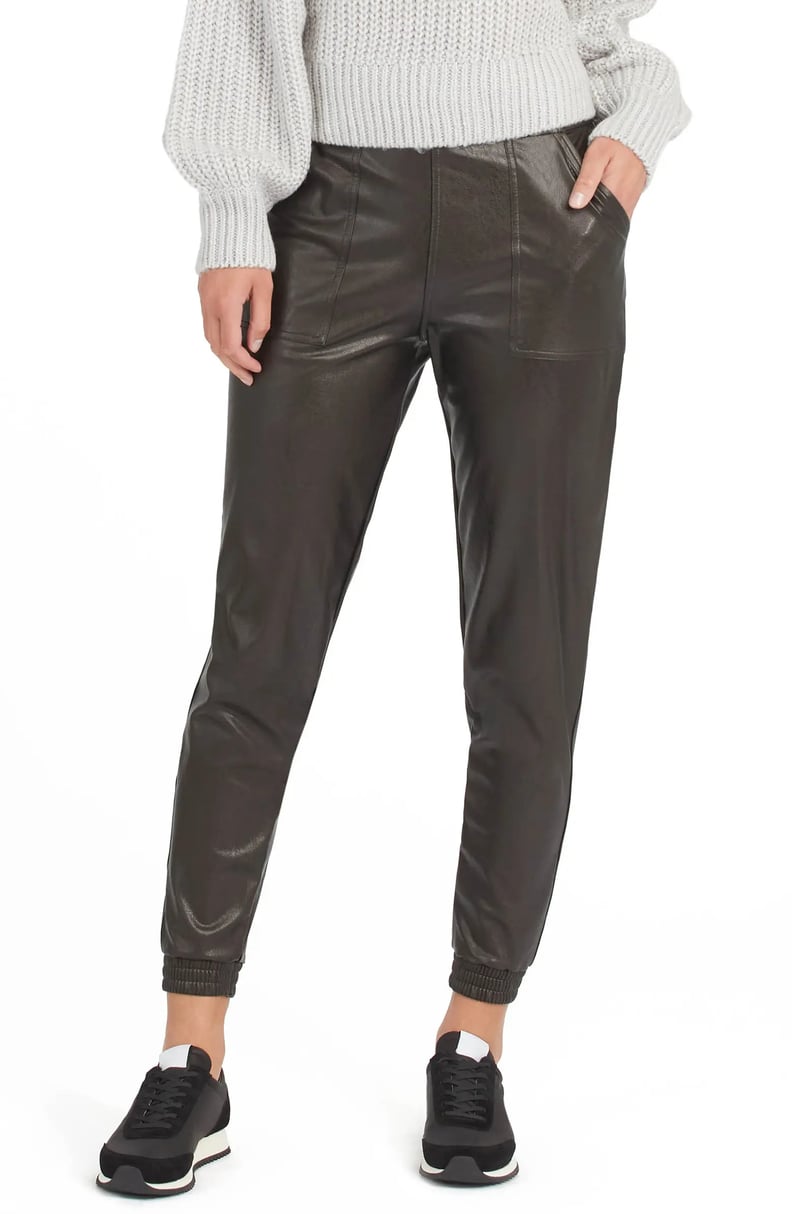 An Investment Pant: SPANX Faux-Leather Jogger Pants