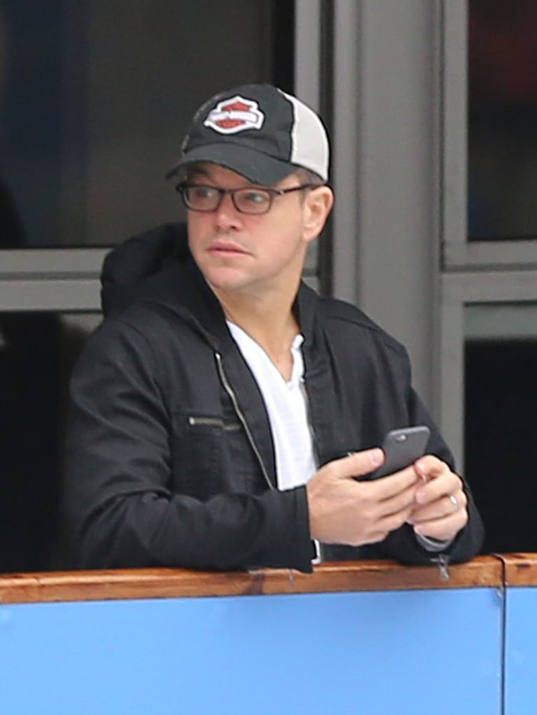Matt Damon and His Family Ice Skating in London