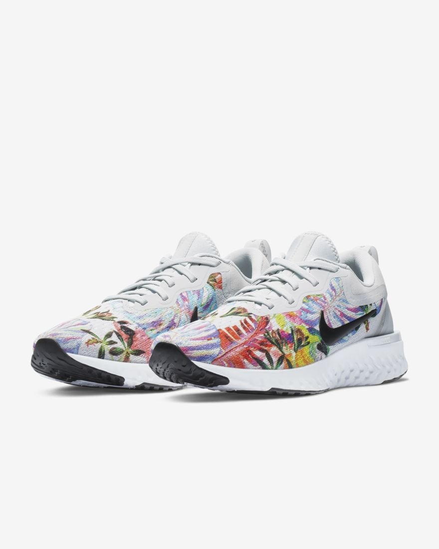nike tennis shoes with flowers