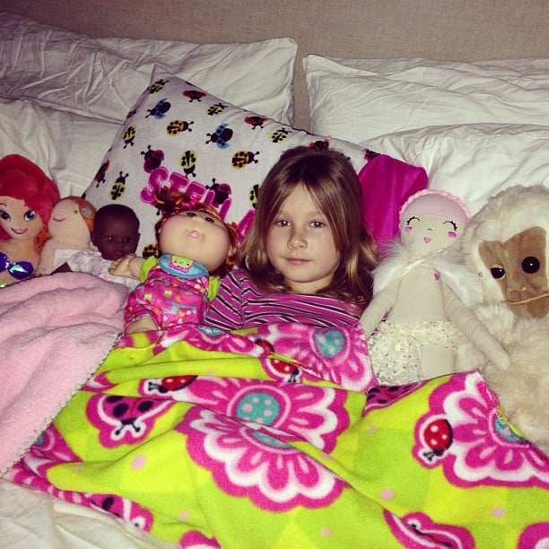 Stella McDermott had a bed full of friends one night.
Source: Instagram user torianddean