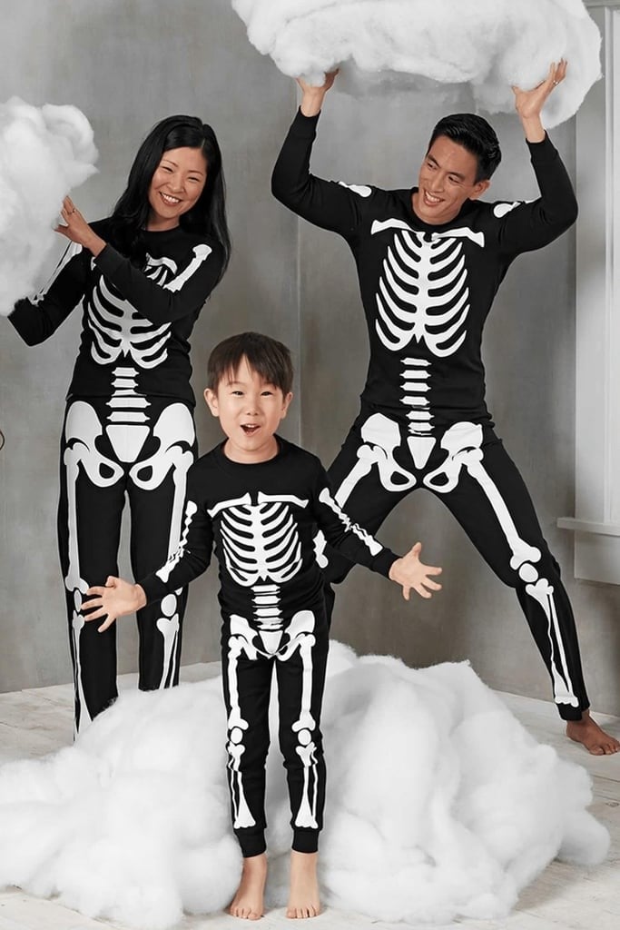 Family Matching Pajamas Set of 3 Halloween Funny Pumpkin Skeleton