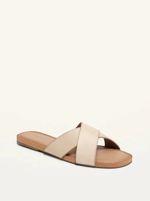 Old Navy Faux-Leather Cross-Strap Sandals