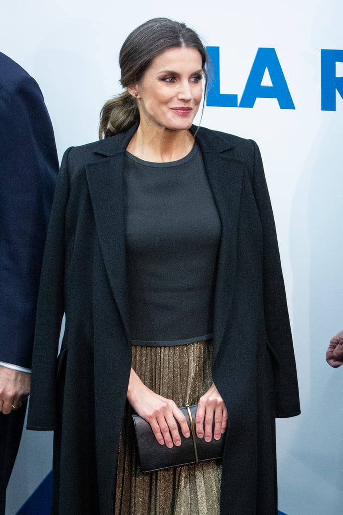 Queen Letizia's Pleated Midi Skirt November 2018