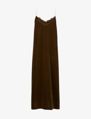 All Saints Sigrid Velvet Slip Dress