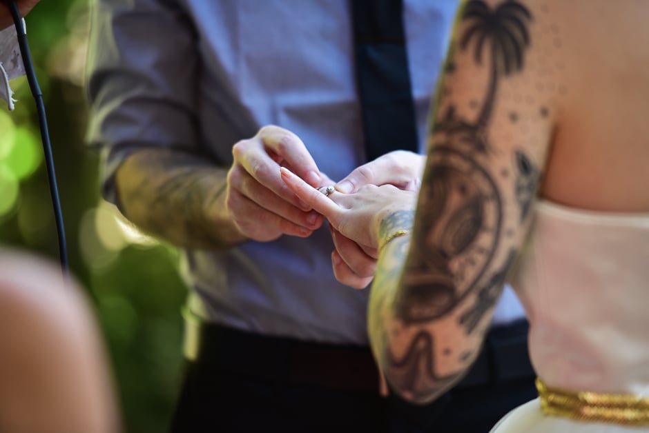Tropical Las Vegas Wedding