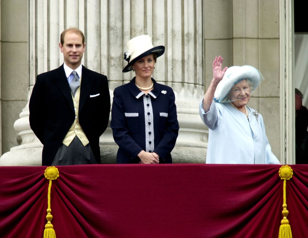 Pictured: Prince Edward, Sophie, Countess of Wessex, Queen Elizabeth, the Queen Mother.