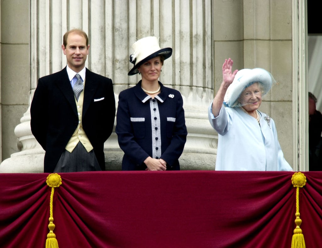 上图:爱德华王子;索菲娅,威塞克斯伯爵夫人;和王后伊丽莎白王太后。