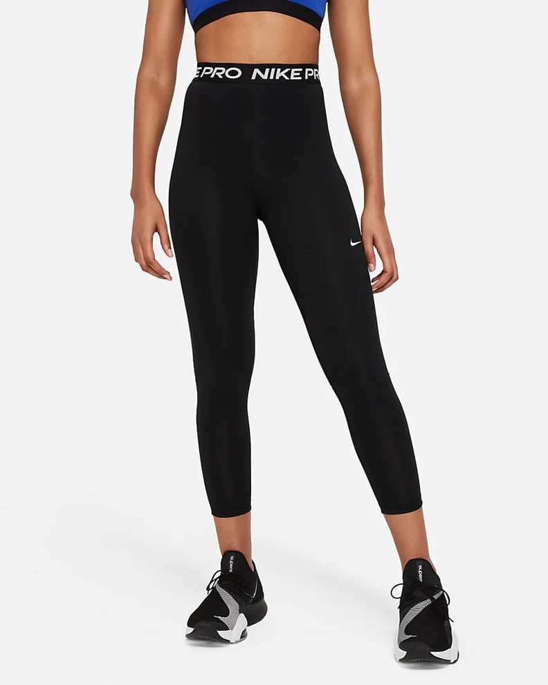 Nike pro leggings full length grey logo dri-fit Size medium high waisted  Cute
