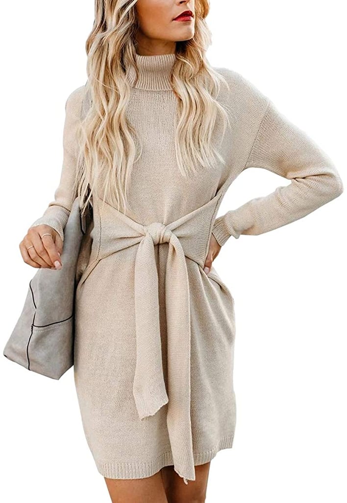 Casual Turtleneck Sweater Dress