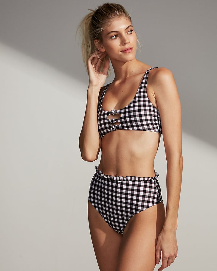Express Gingham Print Ruffle Bikini Express Swimsuits 2018 POPSUGAR Fashion Photo 2