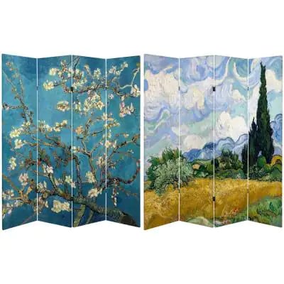 Home Depot Room Dividers: Oriental Furniture 6 ft. Printed 4-Panel Room Divider