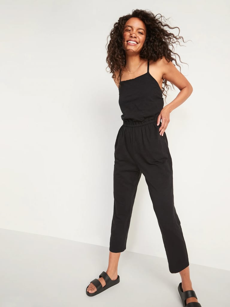 Old Navy Waist-Defined Sleeveless Cropped Cami Jumpsuit