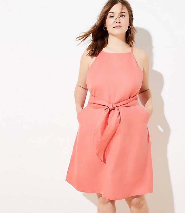 LOFT Plus Linen Blend Halter Dress