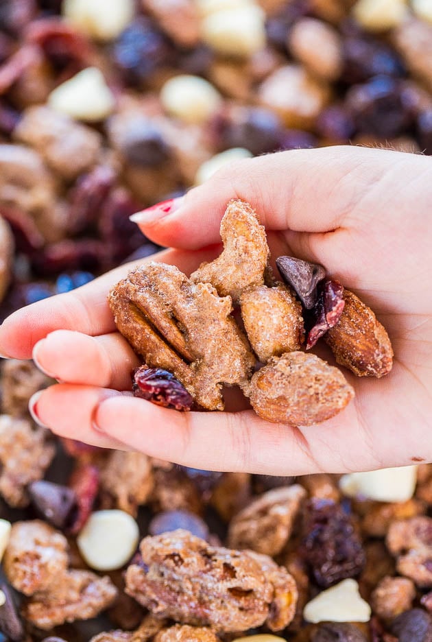 Cinnamon Sugar Candied Nuts Trail Mix