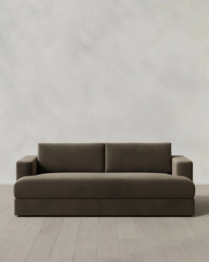 Quince Sierra Performance Velvet Curved Arm Sofa