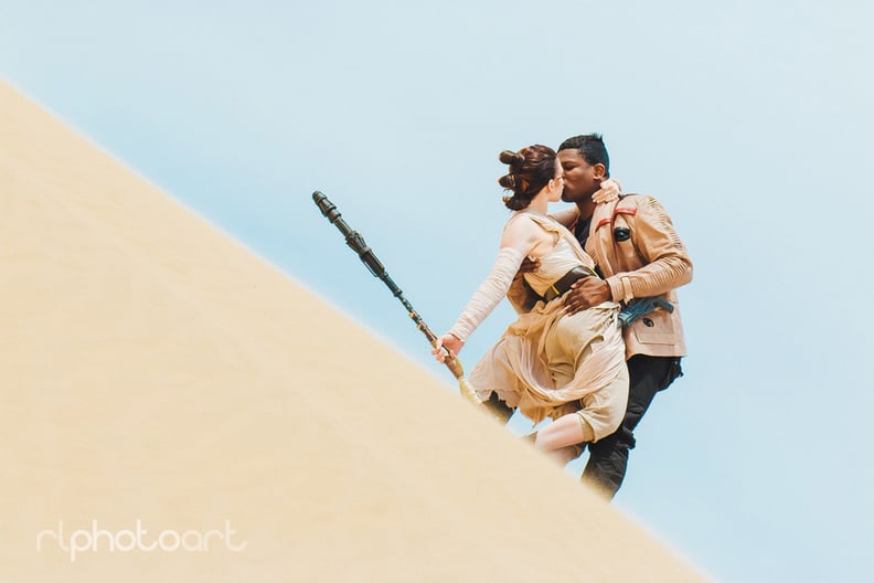 One last dreamy photo of Rey and Finn in love.