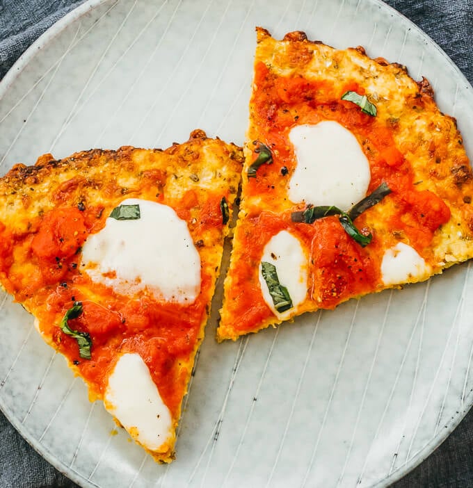 Margherita Pizza With Cauliflower Crust