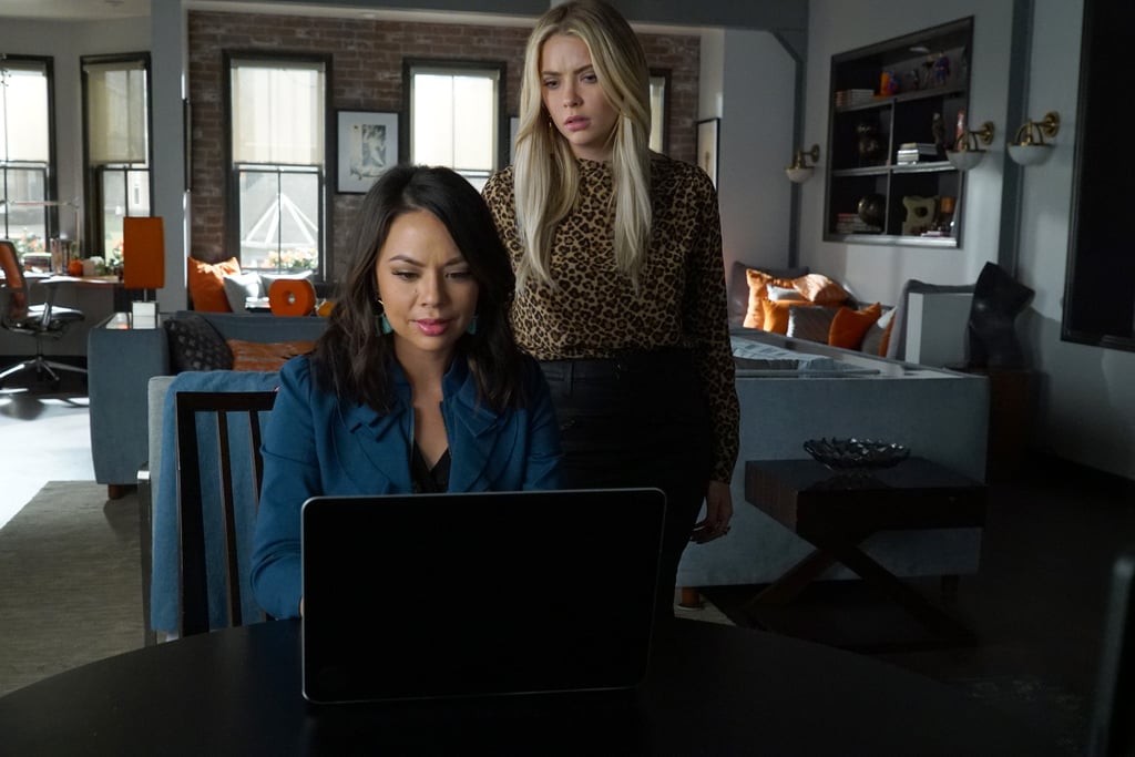 Mona's jacket is work-appropriate, but the details give it a trendy twist.