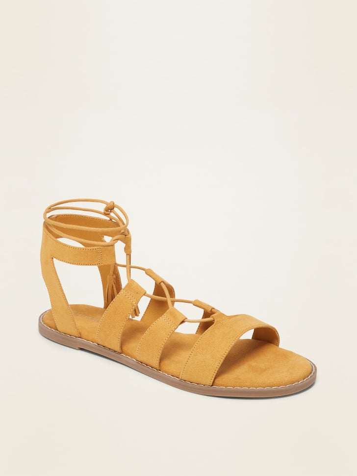 faux suede gladiator sandals