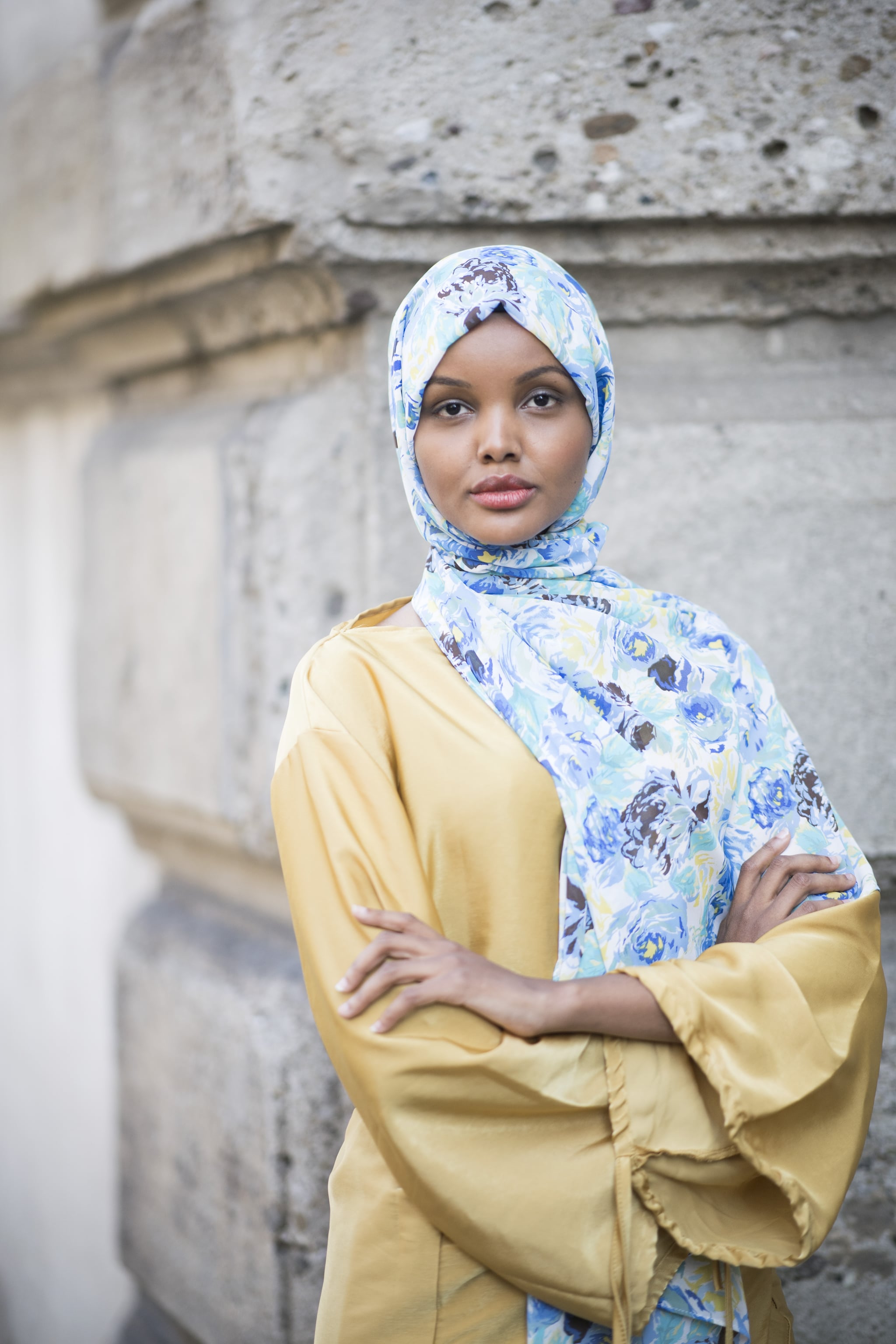 Attending Milan Fashion Week in 2017. Halima Aden Stuns in a
