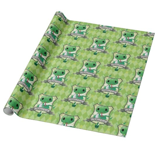 Harry Potter Charming Slytherin Crest Wrapping Paper