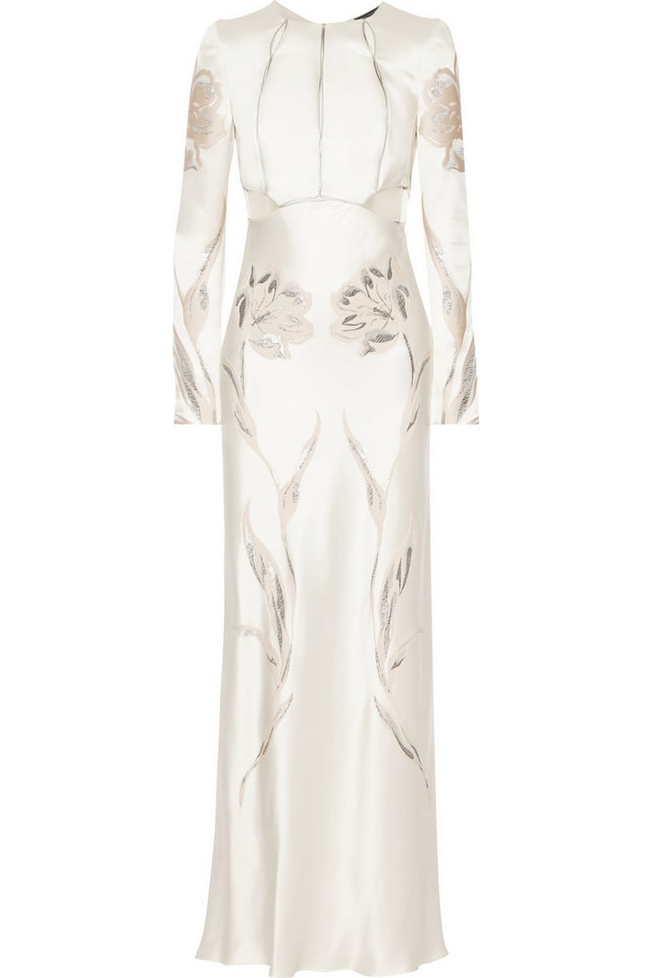 Alexander McQueen Embroidered Satin-Twill Gown ($7,735) | Fashion Gift ...