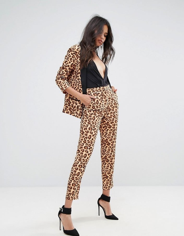 leopard velvet pants