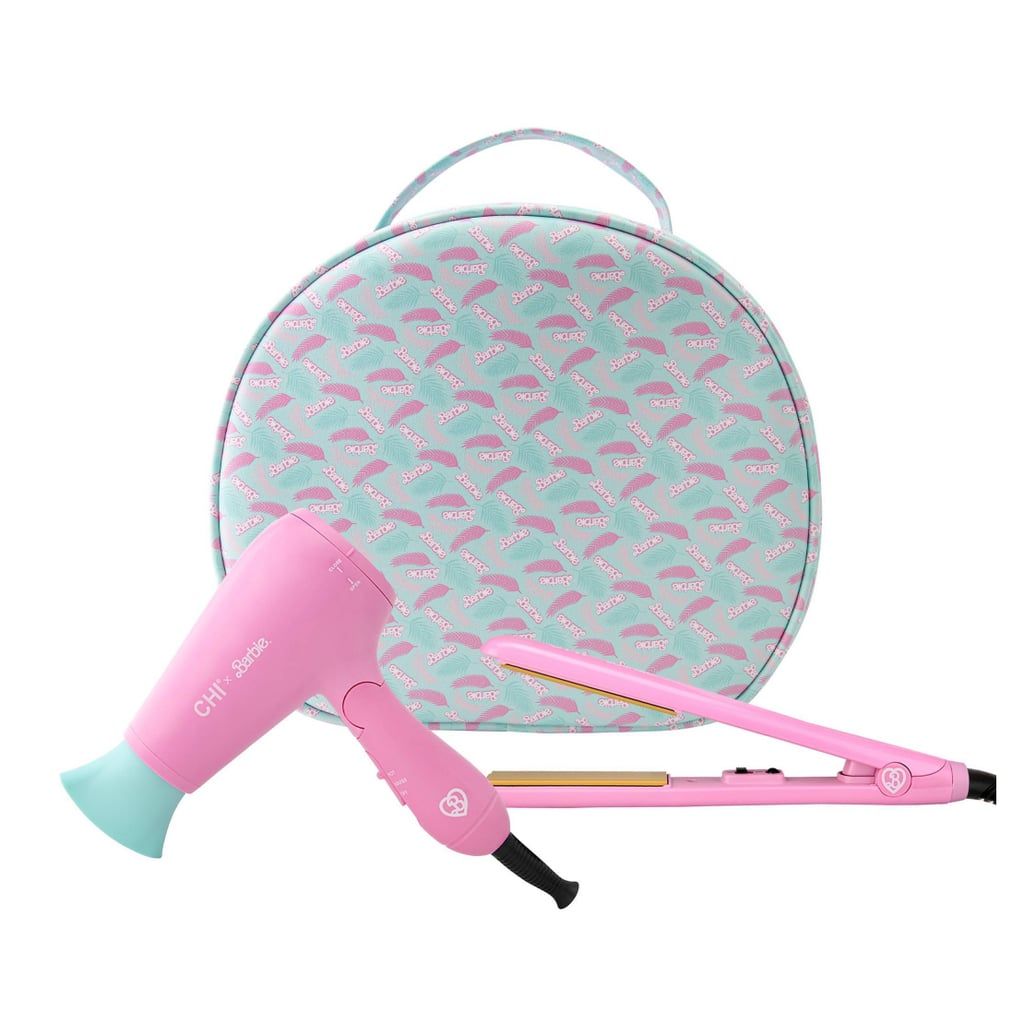 Travel-Size Hair Tools: CHI Barbie Pastel Sunrise Hair Styling Travel Kit