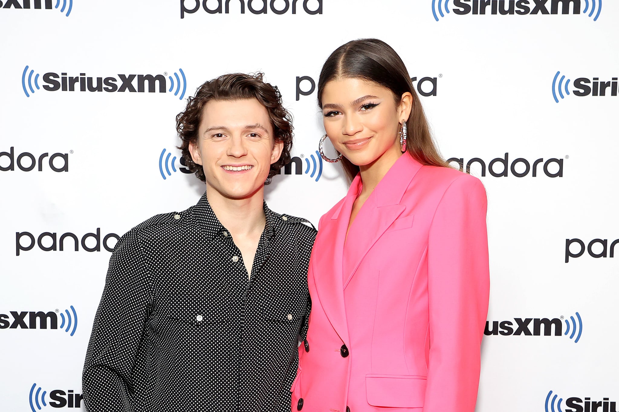 NEW YORK, NEW YORK - DECEMBER 10: Tom Holland and Zendaya attend SiriusXM's Town Hall with the cast of Spider-Man: No Way Home on December 10, 2021 in New York City. (Photo by Cindy Ord/Getty Images for SiriusXM)