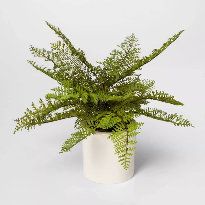 Threshold Artificial Fern Arrangement in Ceramic Pot