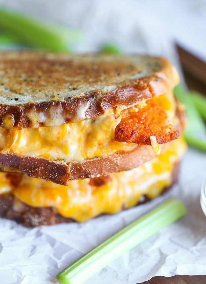 Buffalo Chicken Grilled Cheese