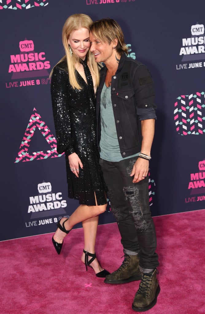 Nicole and Keith got cuddly on the 2016 CMT Music Awards pink carpet.