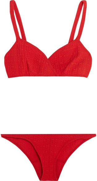 Lisa Marie Fernandez Yasmin Seersucker Bikini - Red