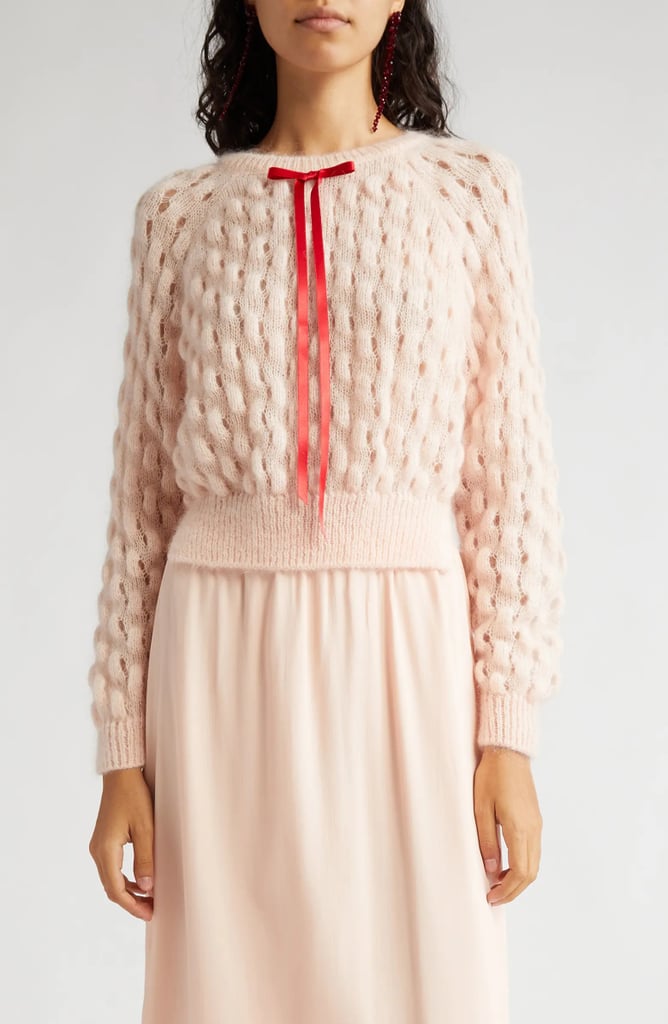 Simone Rocha Bubble Knit Mohair Blend Sweater