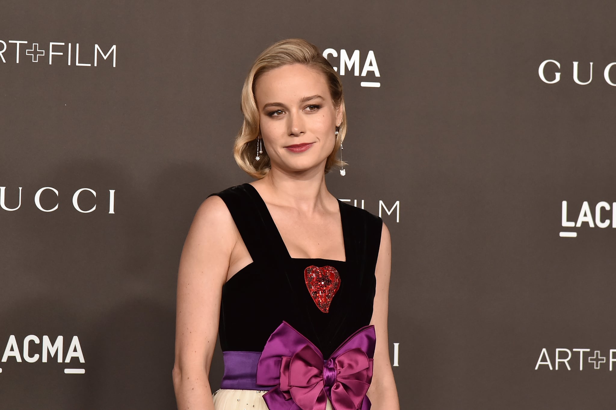 LOS ANGELES, CALIFORNIA - NOVEMBER 02: Brie Larson attends the 2019 LACMA Art + Film Gala  at LACMA on November 02, 2019 in Los Angeles, California. (Photo by David Crotty/Patrick McMullan via Getty Images)