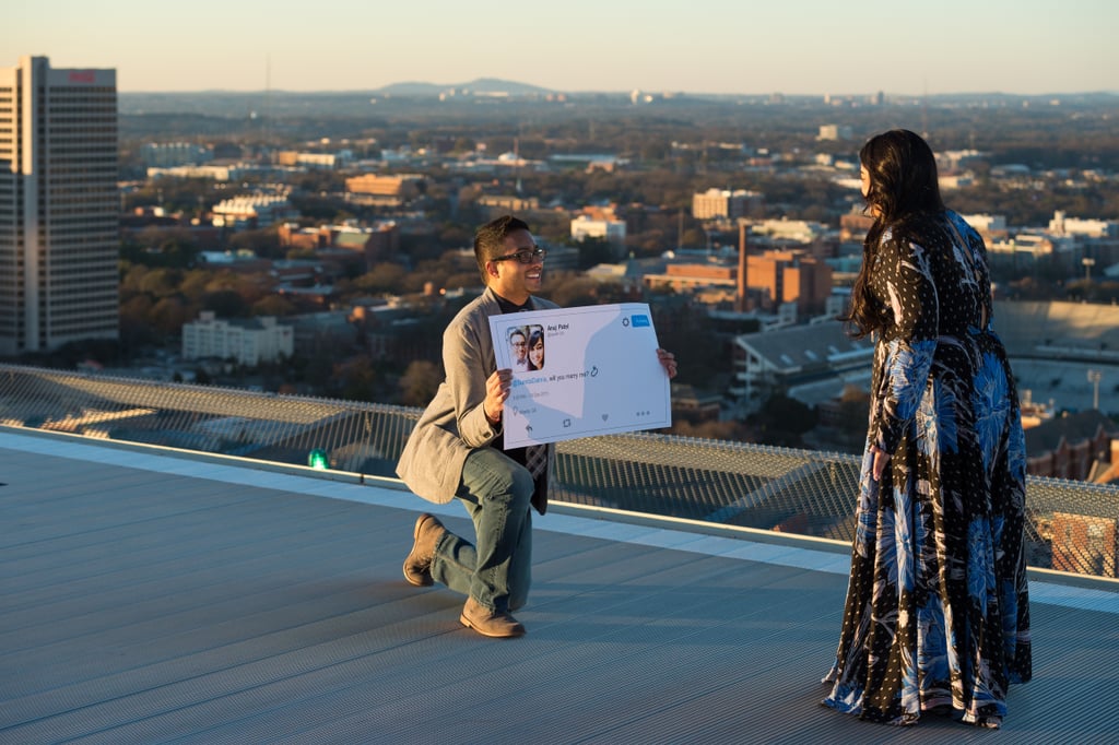 . . . where Anuj was waiting to propose to her.