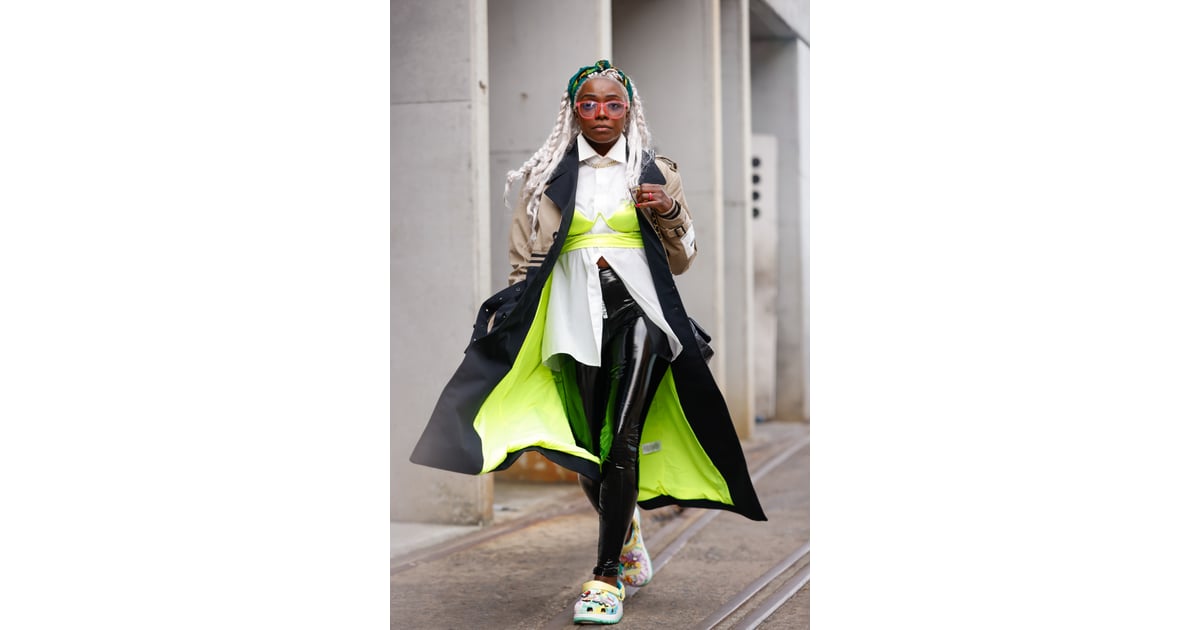 LiquidEffect Leggings + a ButtonDown + Crocs How to Style Crocs