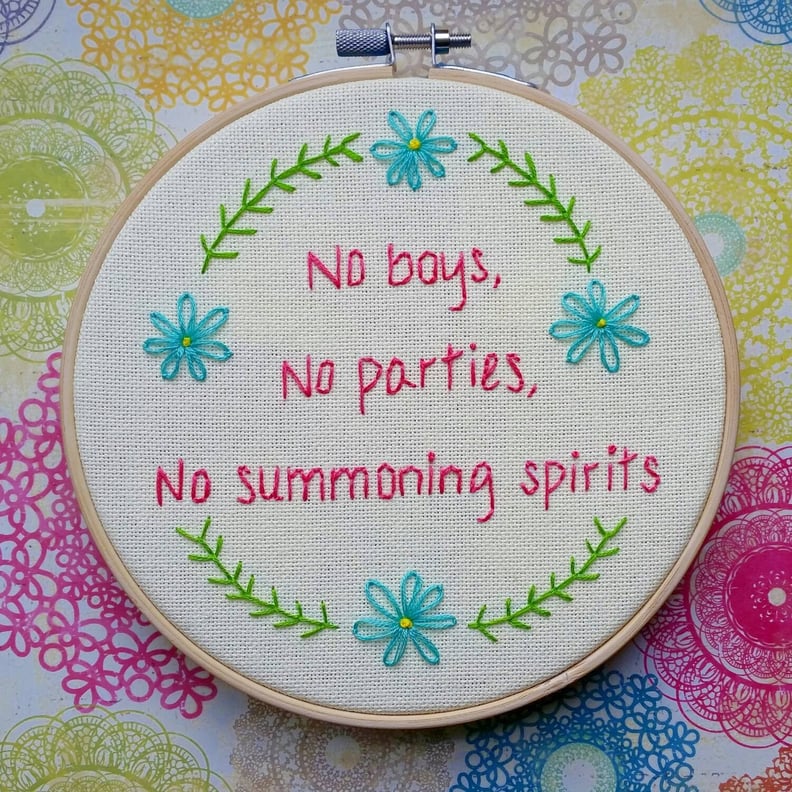 Belcher Rules Hand Embroidered Hoop