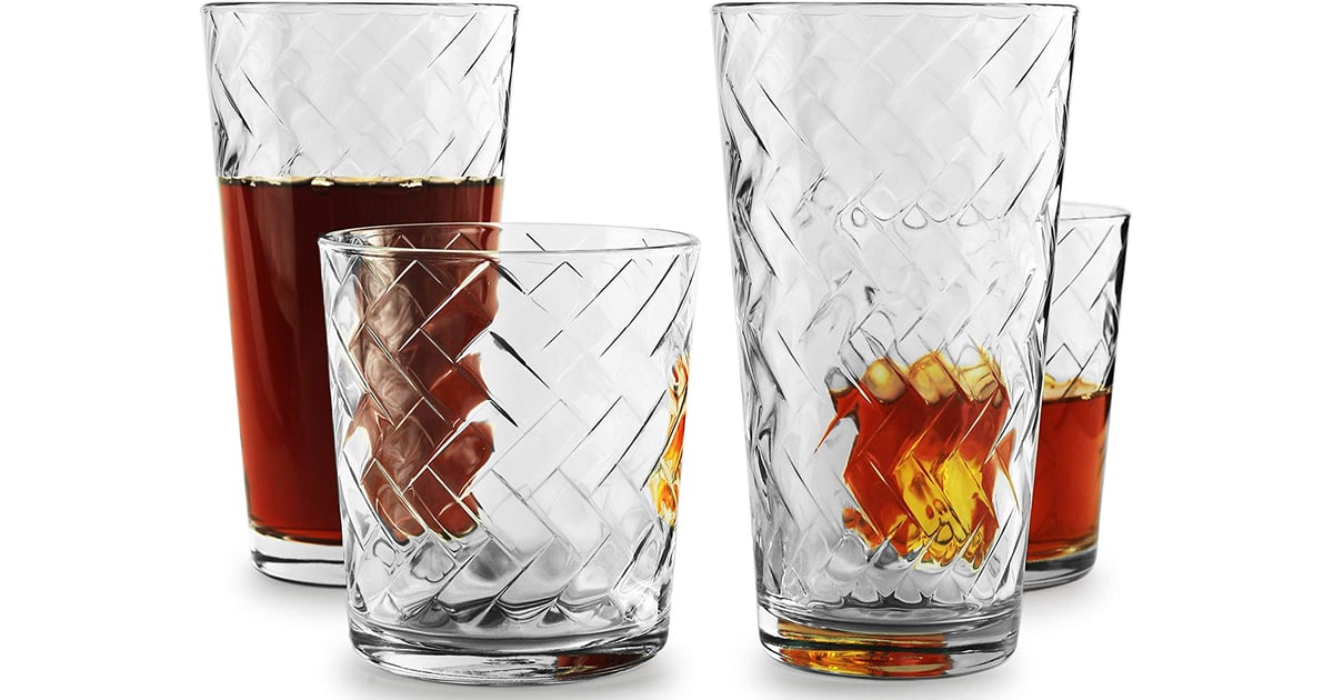 Circleware 40128 Chevron Huge 12Piece Glassware Set The Best Glasses